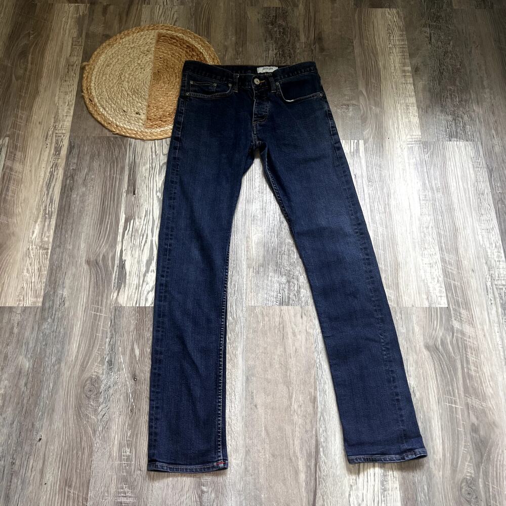 GUSTIN California Slim Jeans Mens Size 32 Dark Wash Selvedge Denim Made in USA